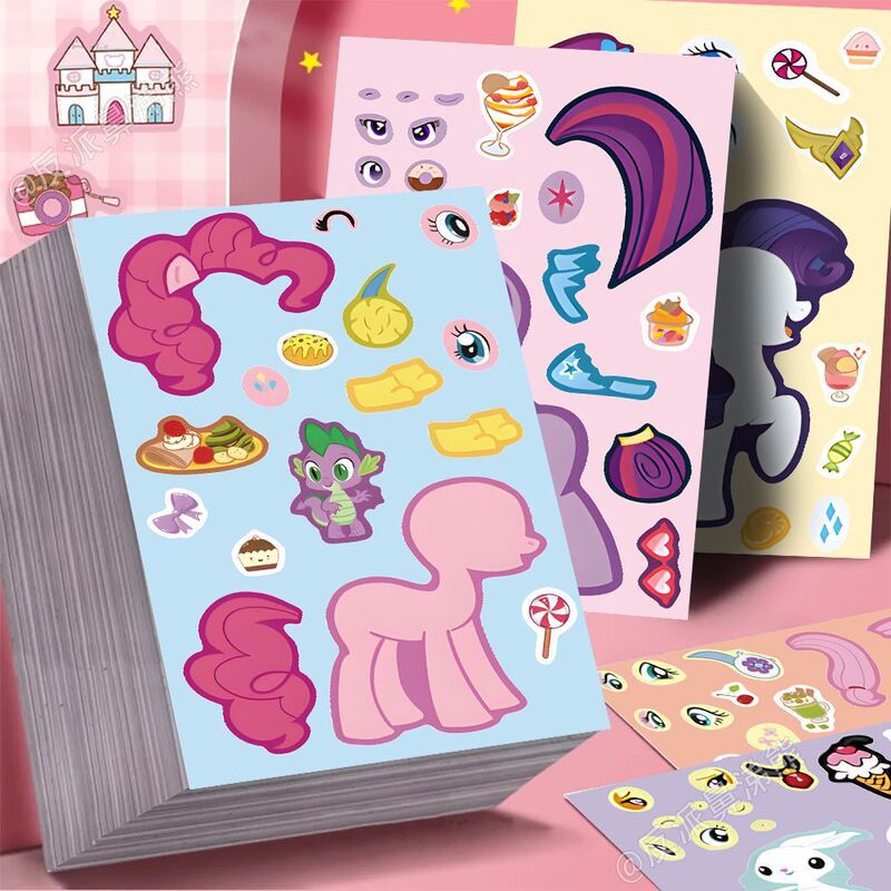 My Little Pony Stickers DIY Creative Cute Cartoon Stickers New Children and Girls Educational Early Education Stickers Cute