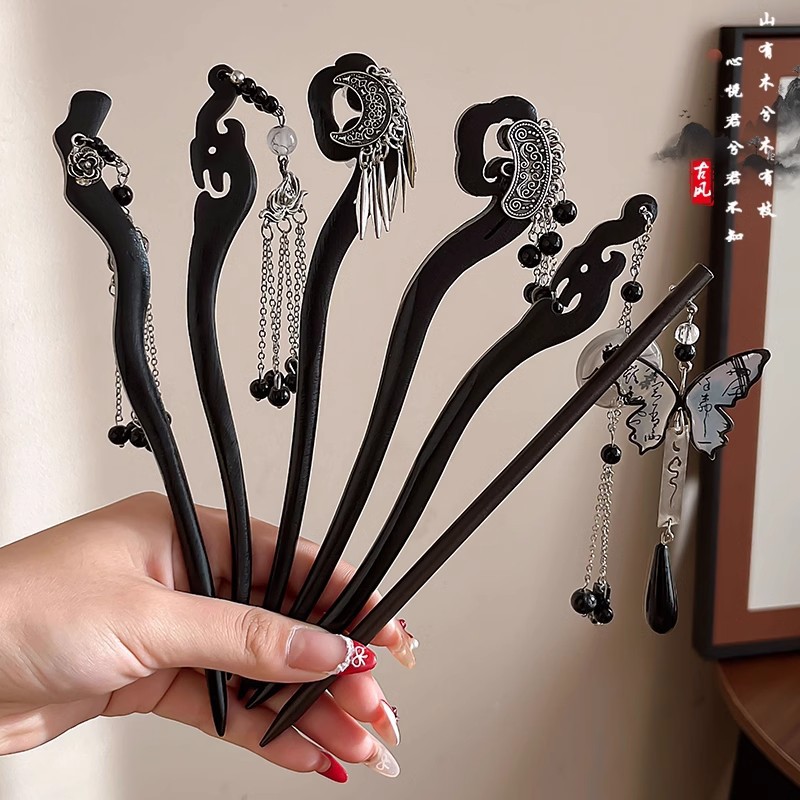 Nuevo estilo chino bordilla pinzas de cabello para mujeres estilo antiguo de alta sensibilidad pinzas de cabello temperamento cheongsam chino pinzas de cabello paso agitar tocado