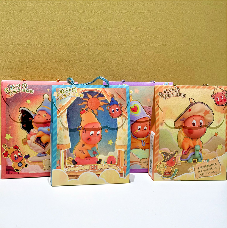 Nuevos productos de dibujos animados estrella humanista bolsas ciegas de alto valor de cara pegatinas insignia libro bolsas de regalo de caja ciega portátil