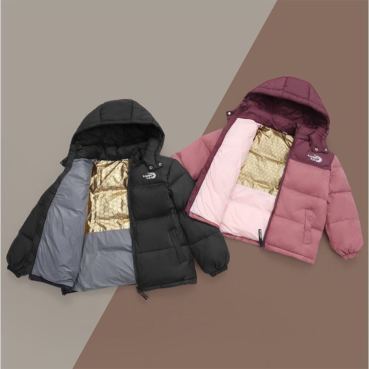 2025 invierno nueva ropa de algodón para niños, niños y niñas, chaqueta de algodón de pluma caliente, chaqueta de algodón de bebé coreano