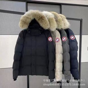 High-End Correct Version of Big Goose Big Pocket Men and Women Couple Parker Cotton Hooded Thickened Warm Windproof Jacket Handsome
