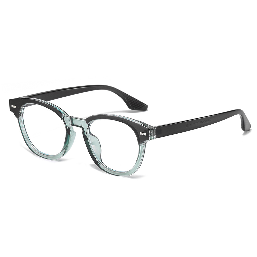 Round Rice Stud Eyeglass For Women, Ins Fashion Small Trendy Non-Prescription Glasses, Unique Blue Light Blocking Fresh_voghion.com