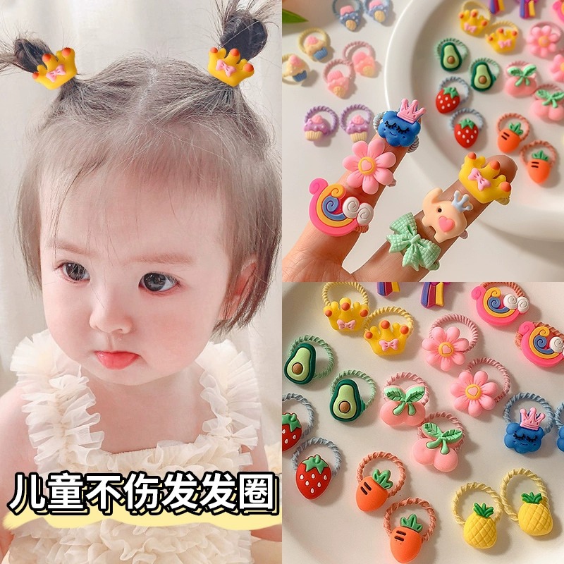 宝宝皮筋小号儿童发饰婴幼儿头绳小童橡皮筋婴儿头饰拇指发圈批发