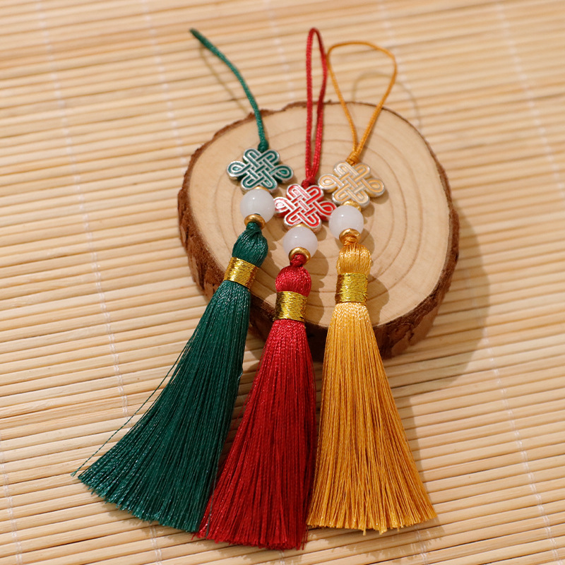 景泰藍中國結流蘇掛件書籤吊穗穗子香囊配飾迷你小掛飾燈籠古風