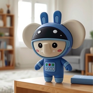 Customized Cartoon Elephant Doll Blind Box Figurine Mascot Pvc Soft Rubber Craft 3D Doll Ornament