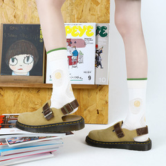 品牌原創無骨襪學生中筒襪春夏季卡通可愛簡約透氣吸汗諸暨襪子女