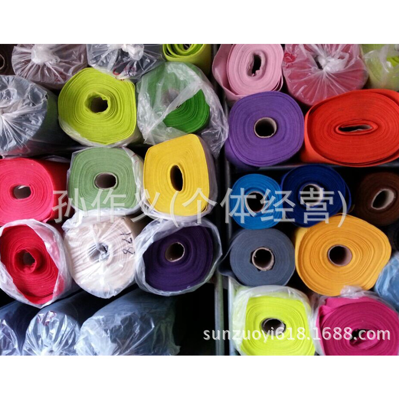 绍兴柯桥涤纶针刺无纺布适用鞋帽diy用布水刺无纺布布料厂家供应