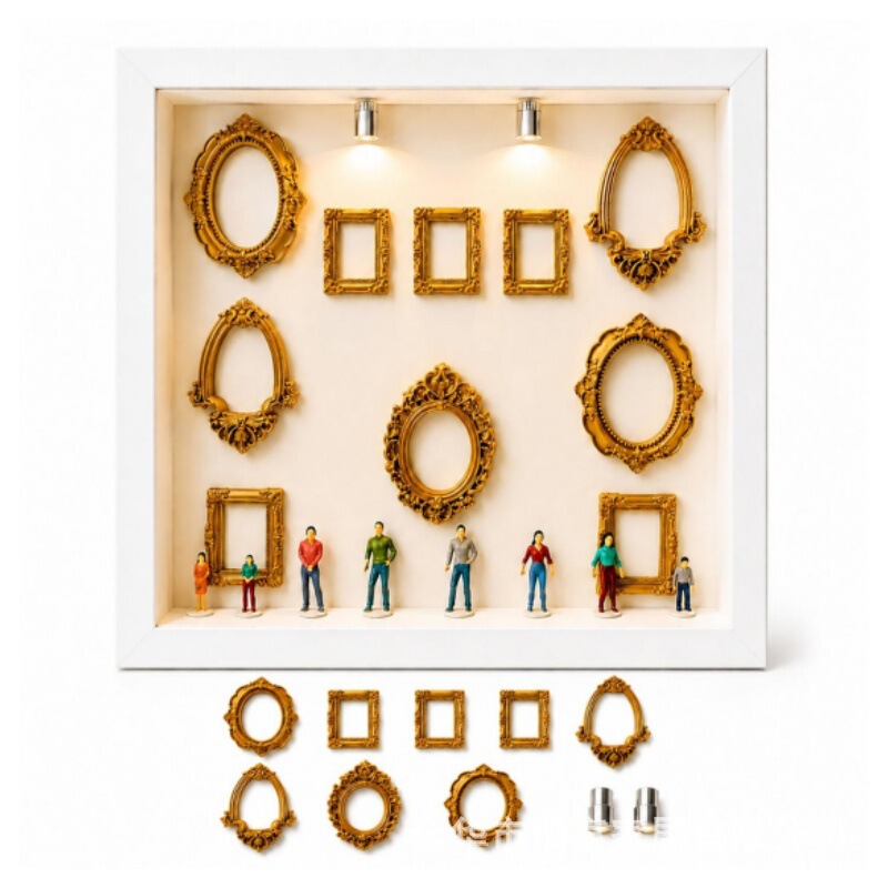 Cross-Border DIY Mini Museum Silhouette Box Photo Frame for Commemorative Collection Memory Collage Picture Frame Manufacturer Wholesale Cross-Border DIY Mini Museum Silhouette Box Photo Frame for Commemorative Collection Memory Collage Picture Frame Manufacturer Wholesale