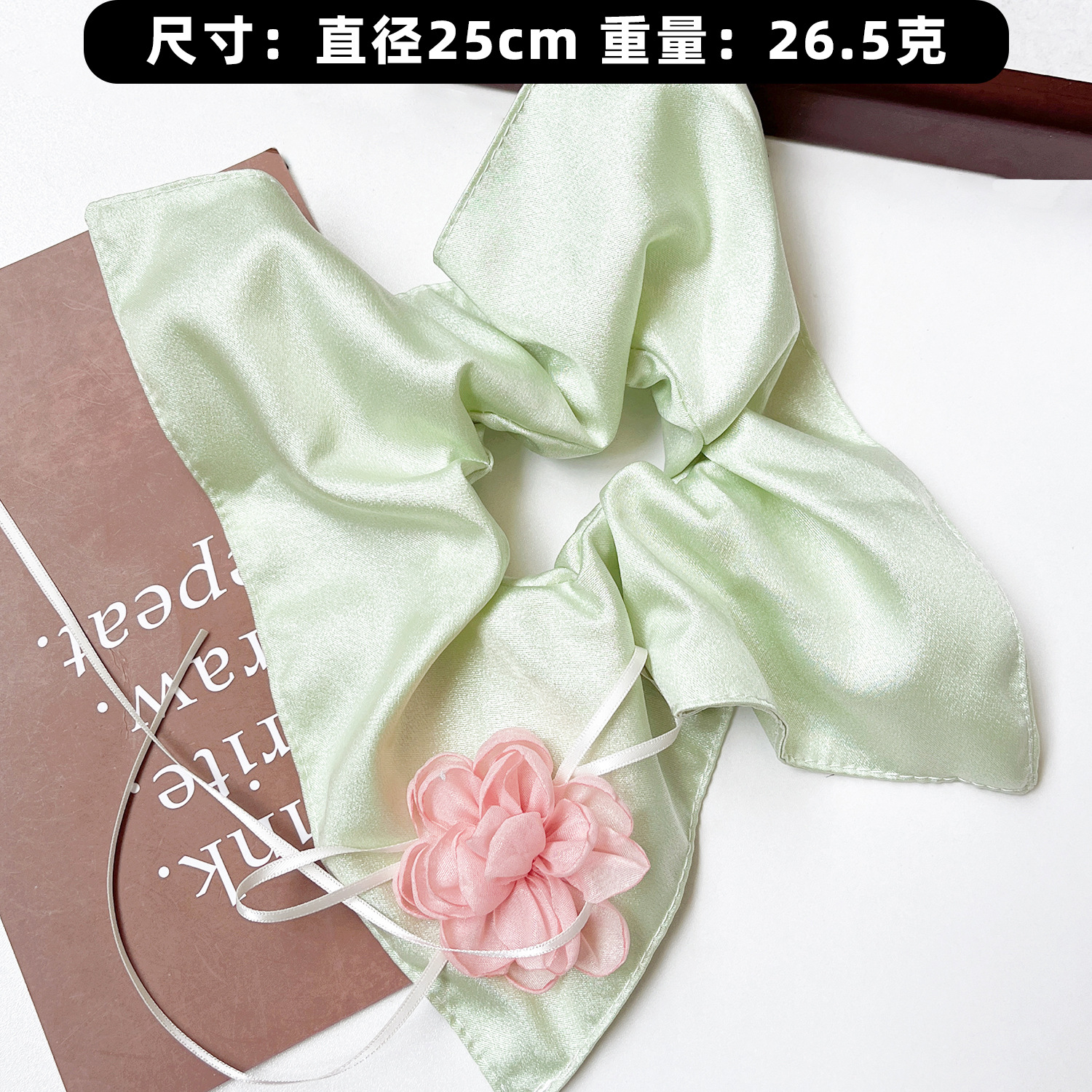 Aiyushan camellia toallas cuadradas cuadradas anillo de cabello de alto nivel de estilo extranjero de moda cabello de cola de caballo bola cabeza de cabello