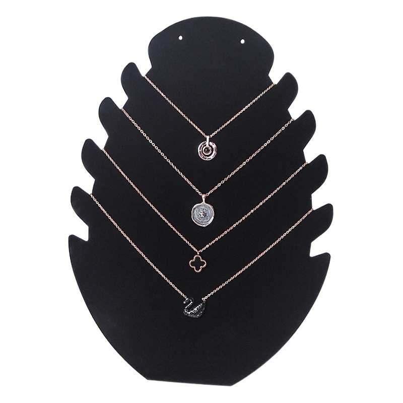 Black Velvet Necklace Display Stand, Earring Display Board, Paper Jewelry Display Props, Jewelry Stand
