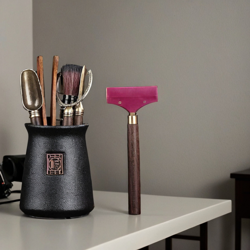 Ceremonia del té 6 piezas de un solo cilindro pinzas accesorios de mesa de té chinos nuevas herramientas de mesa de té