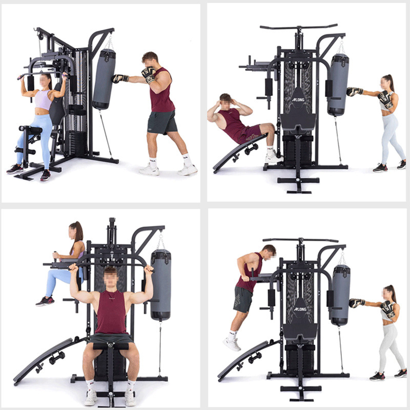 Fitness Equipment Household Three-Person Station Multi-Functional All-In-One High Pull-Down Single-Person Station Comprehensive Training Equipment Combination Equipment
