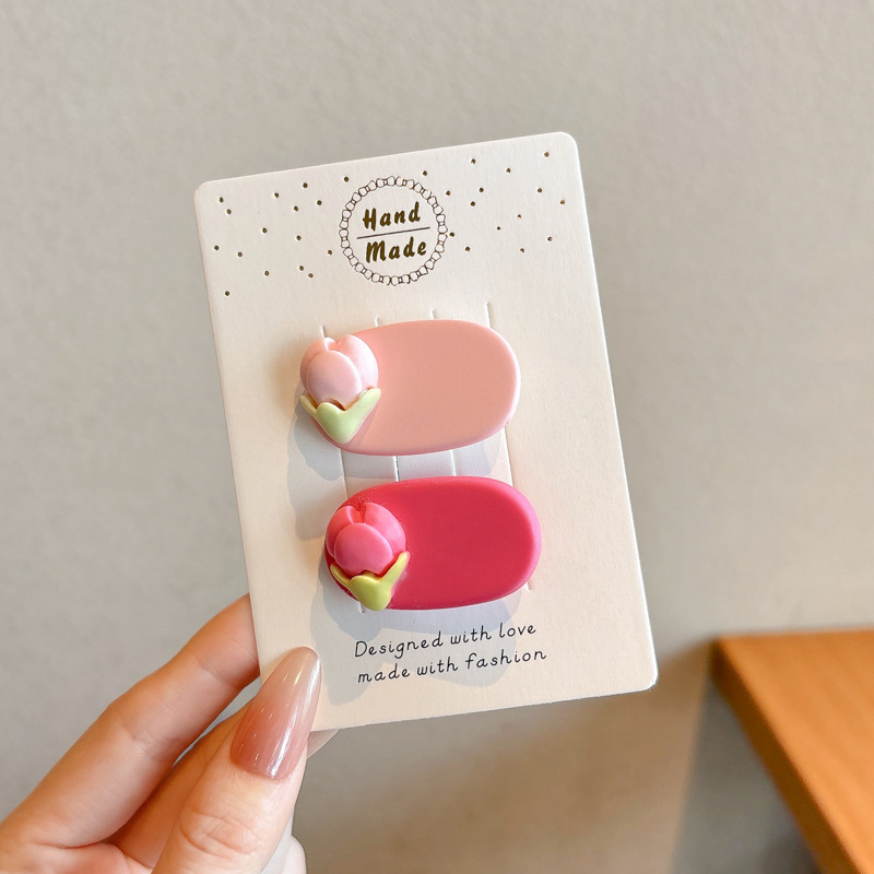 Crema ondulado punto arco clip para el cabello de la mujer adorable lateral cabello roto frisa clip de boca de pato clip para la niña clip para el cabello