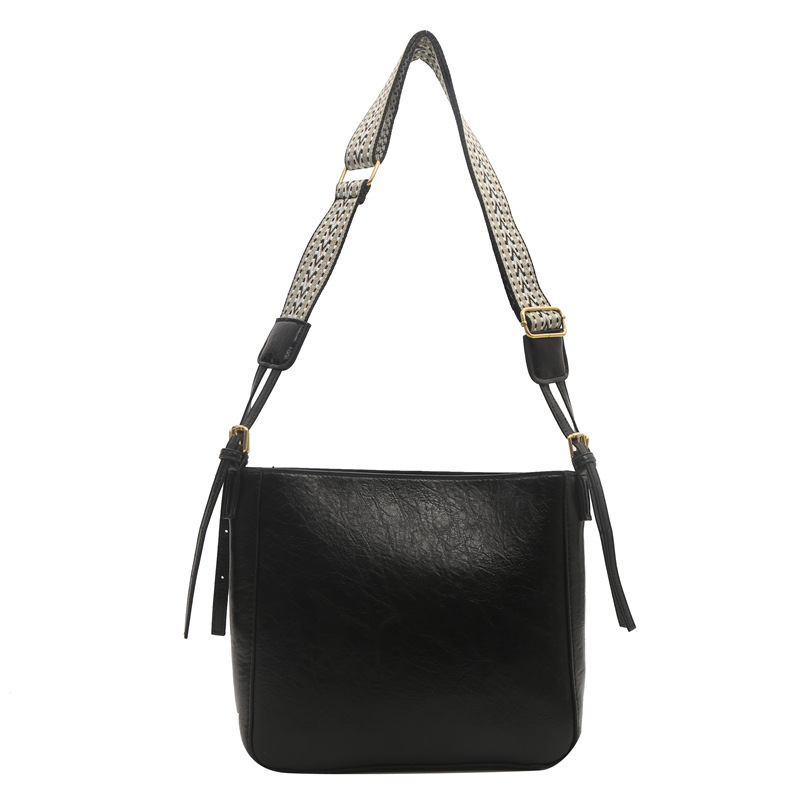 Bolso para mujeres 2024 nueva primavera y verano bolso de cubo de gran capacidad retro moda extranjera gripe bolsa de hombro de moda