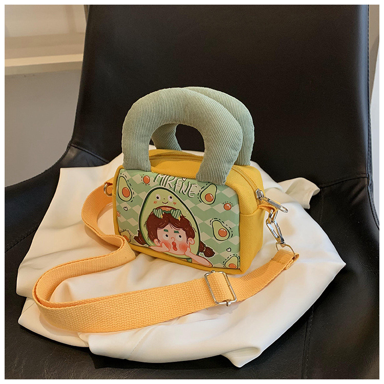 Women's Medium Canvas Cartoon Cute Zipper Handbag display picture 4