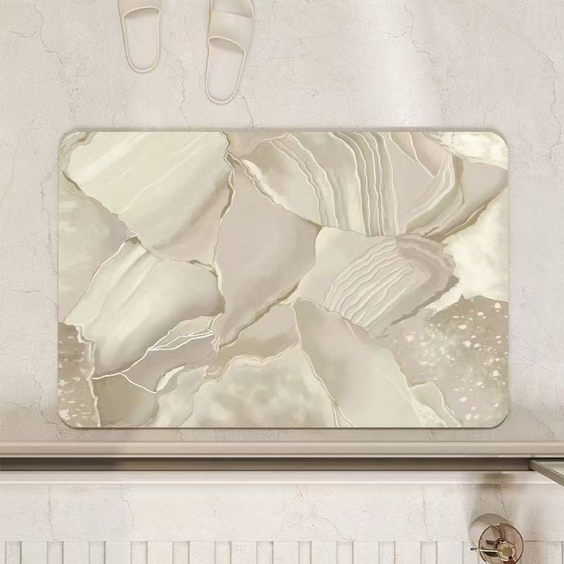 Baño de barro de diatomeas absorción de agua suelo blando de baño de barro de diatomeas puerta de baño anti-deslizante cojín de pies secos rápidos