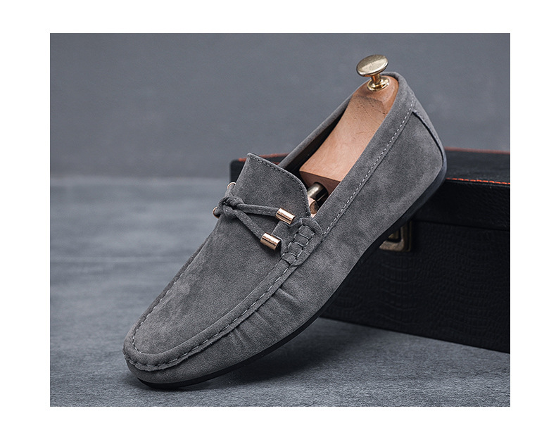 Neue faule Mann weiche Sohlen Slip-on Bean Schuhe Männer Fahr Casual Lederschuhe_voghion.com