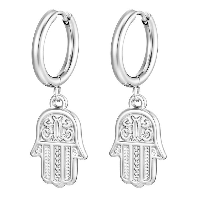 Europa y América de moda transfronteriza pendientes de moda galvanizado 18K oro acero inoxidable pendientes al por mayor