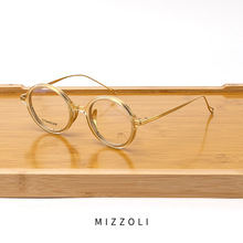 萬年龜140復古圓框透明板材眼鏡近視純鈦框架文藝眼鏡