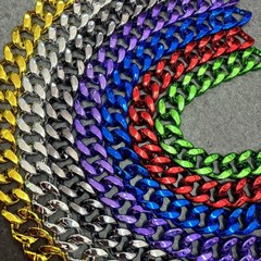 34*40UV 電気メッキオープンチェーンバックル DIY ジュエリーアクセサリー ABS アクリルプラスチックチェーンバックルヨーロッパとアメリカの大きなネックレス
