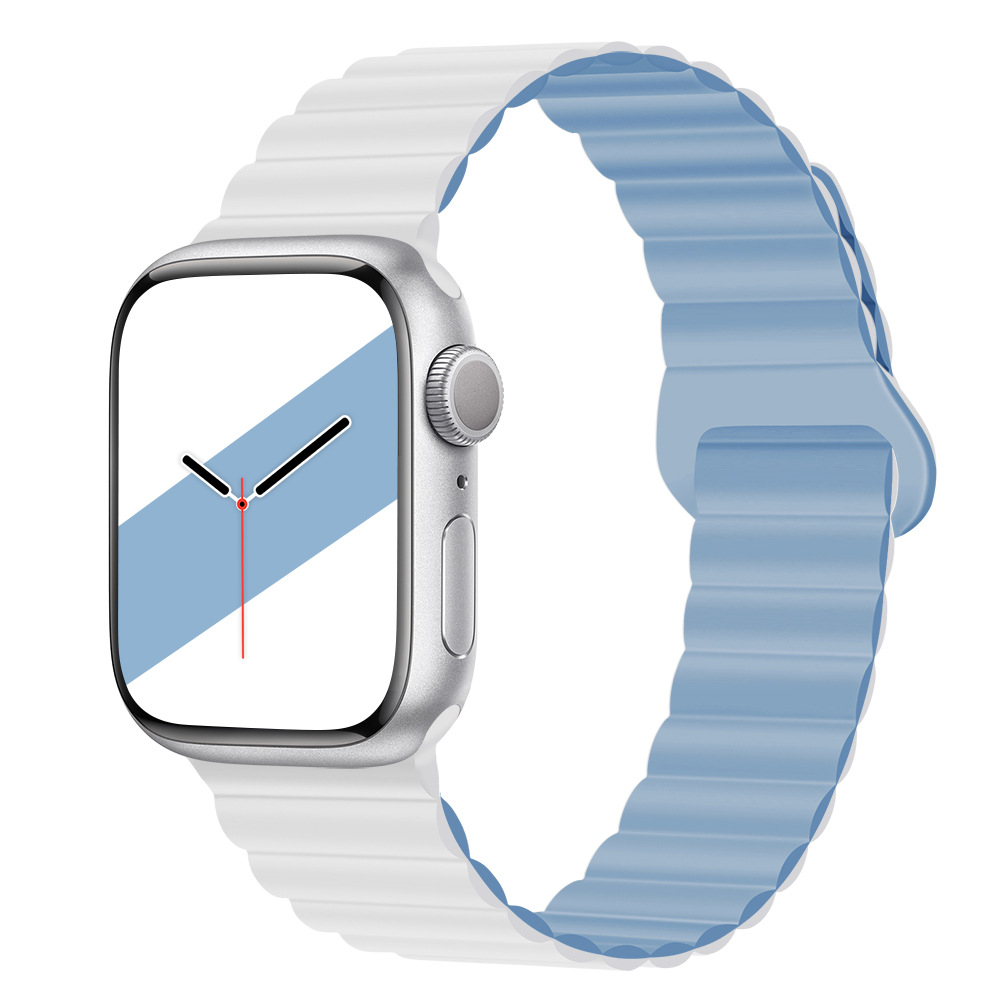 Aplicable a Apple iWatch correa applewatch bicolor silicona magnetic loop ultra2 / S8 / 7 / se