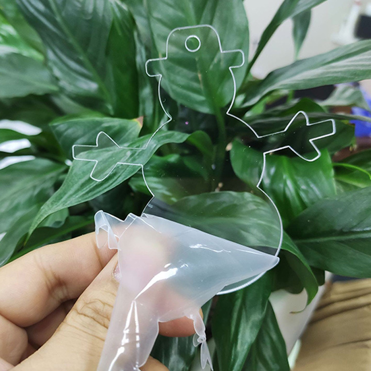 亚克力透明片圣诞雪人装饰挂件亚克力空白片水滴圣诞树