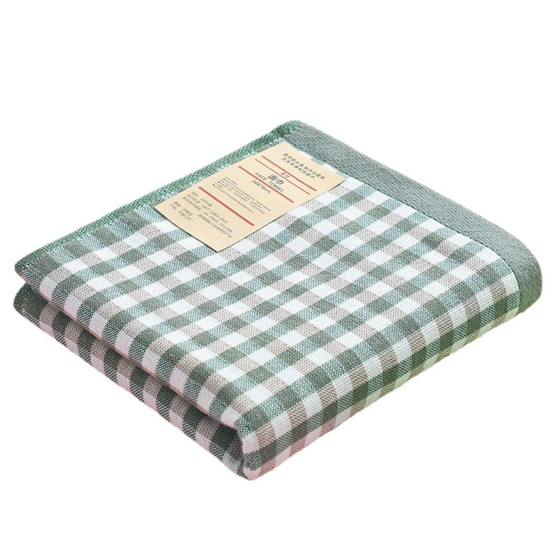 Японский стиль хлопчатобумажная Марлевое клетчатое полотенце впитывающее домашнее полотенце для мытья взрослых полотенце для лица полотенце