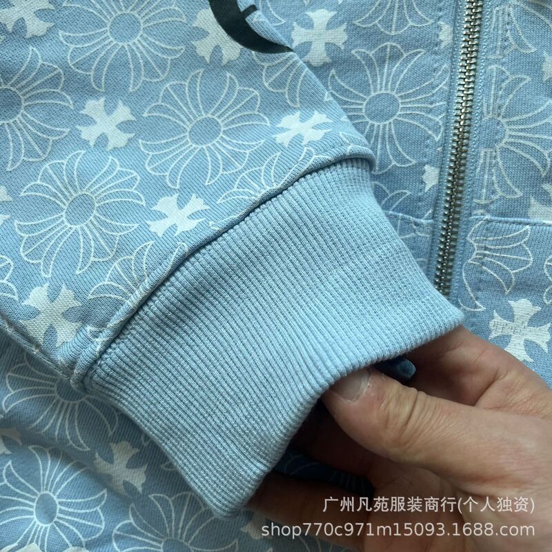 24秋冬款马蹄暗纹logo拉链卫衣男士休闲连帽开衫一件代发秋季新款|undefined