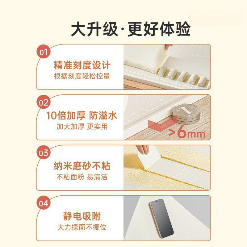 ドイツのシリコンパッドパネル混練マット家庭用ノンスティック混練マット滑り止め厚みのある混練マット|undefined