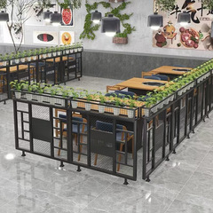 餐厅隔断花架铁艺护栏屏风酒吧过道装饰围栏火锅饭店卡座矮隔断墙