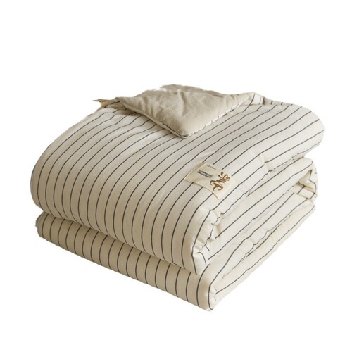 New soybean summer quilt Japanese-style cotton yarn-dyed washed cotton air-conditioning quilt single double spring and autumn quilt machine washable thin quilt