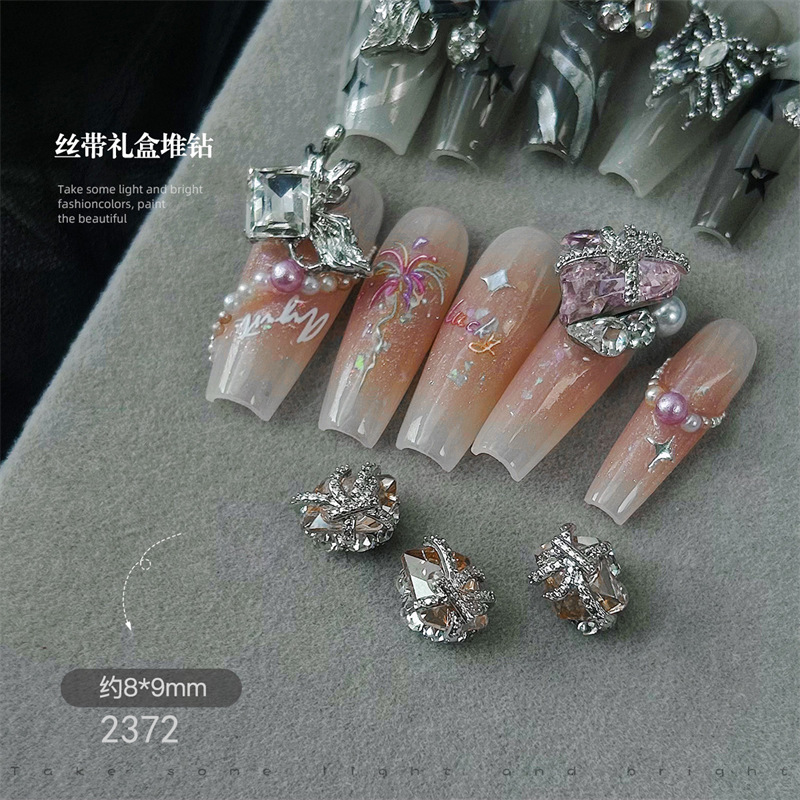 Champagne Cinta de cuatro esquinas Caja de regalo Diamante 2372