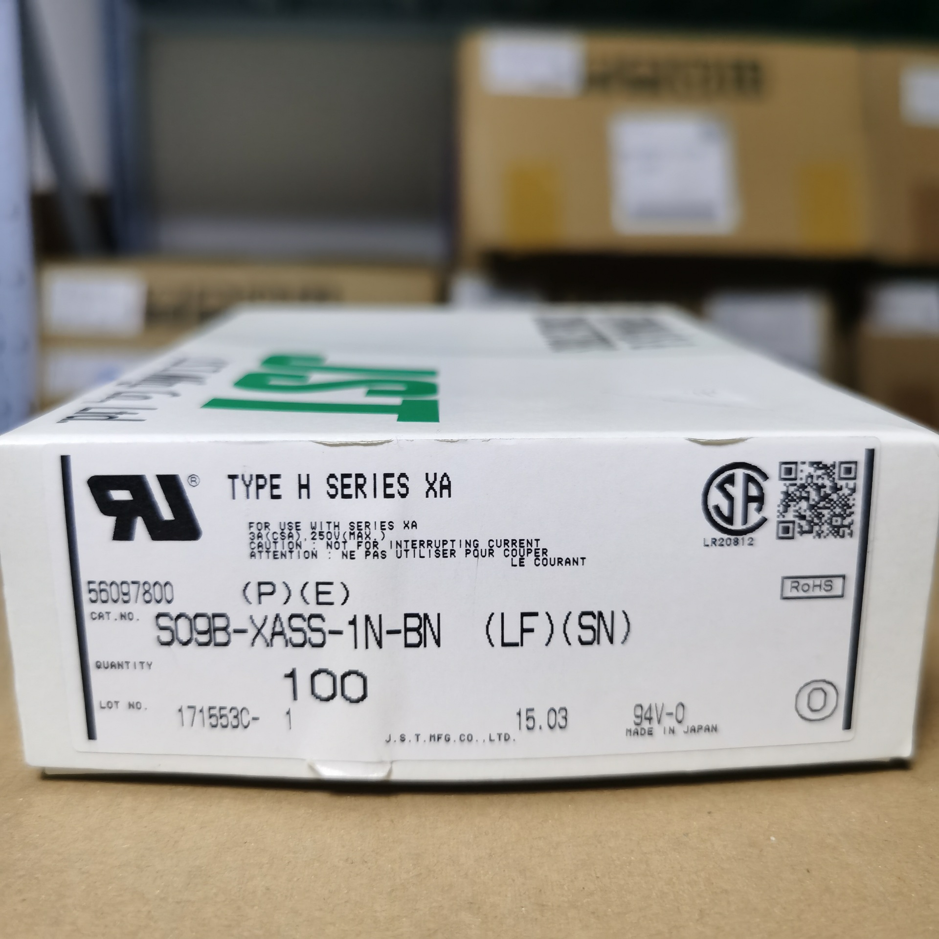 S09B-XASS-1N-BN/JST 现货