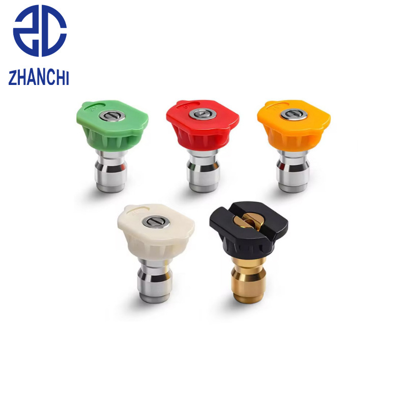 高压清洗机配件 高压水枪1/4快接五色喷嘴 扇形快速清洗枪头喷头