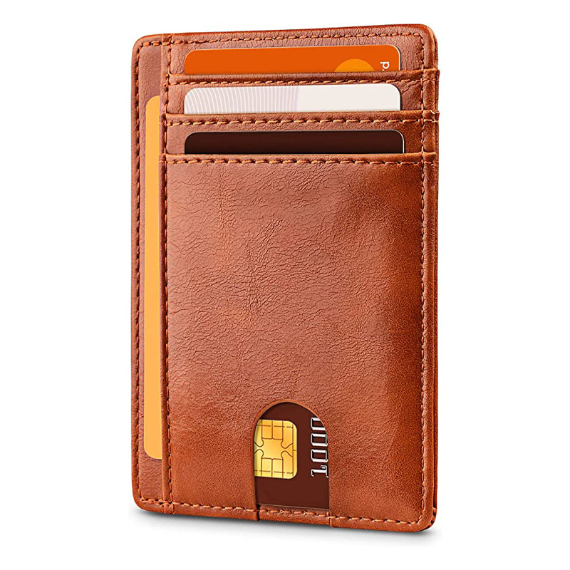 Tarjetero transfronterizo para hombre, tarjetero antirrobo RFID para tarjetas europeas y americanas, tarjetero para hombre de Amazon con orificio para Airtag.