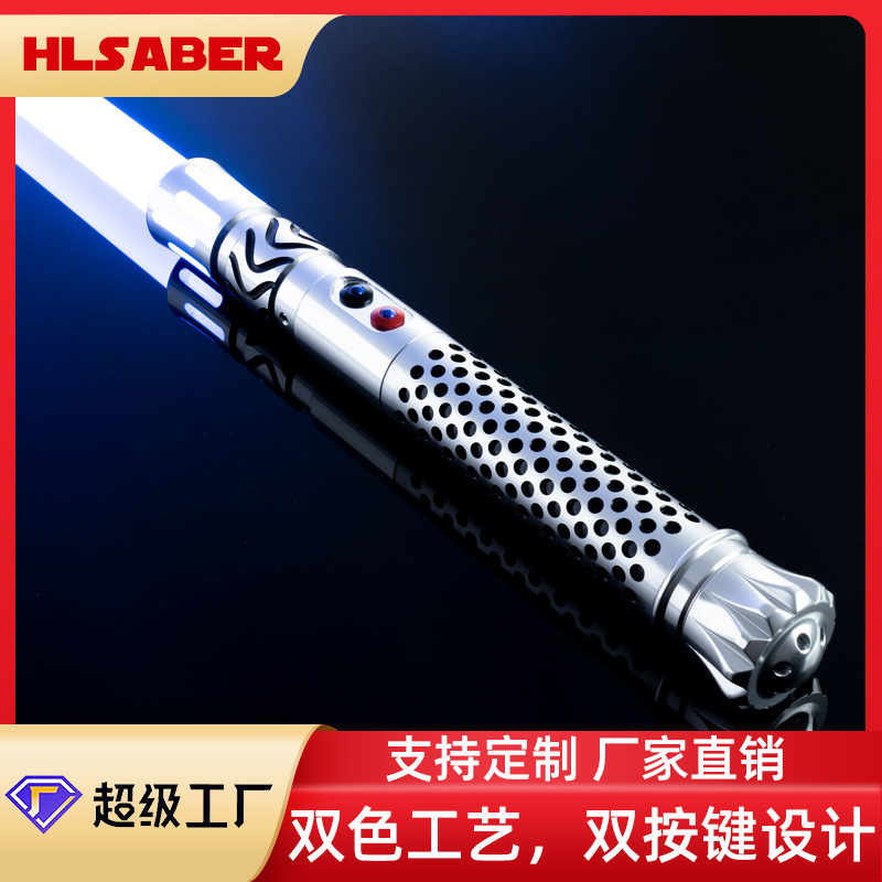 Customized Cross-Border Hot Selling Lightsaber Factory Wholesale Stall Metal Laser Sword Children's Toys Retractable Rechargeable Glow Stick