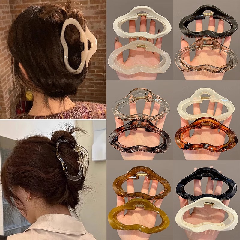 Clip de cabello de nube grande Volumen de cabello de verano para mujer clip de tiburón tocado horquilla trasera cabeza horquilla clip de cabello
