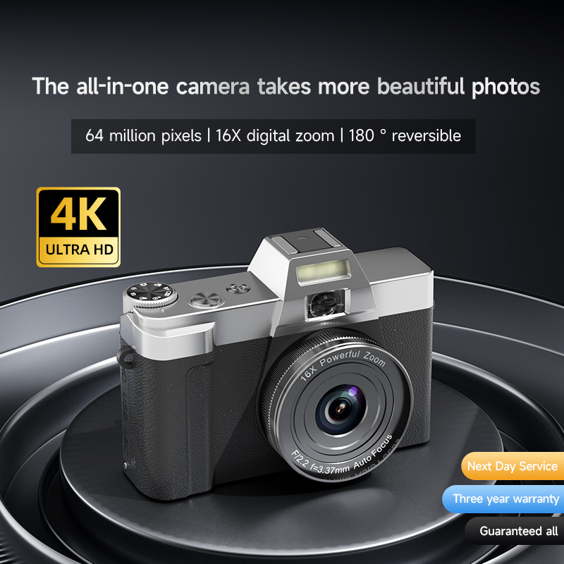 Cross-border e-commerce digital camera video camera CCD full HD 4K with flip HD screen 4K micro single