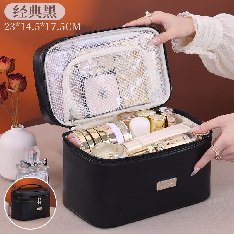 Bolsa de maquillaje de división para mujeres 2025 nuevo paquete de maquillaje de alta gama de gran capacidad bolsa de almacenamiento portátil de viaje bolsa de lavado de mano