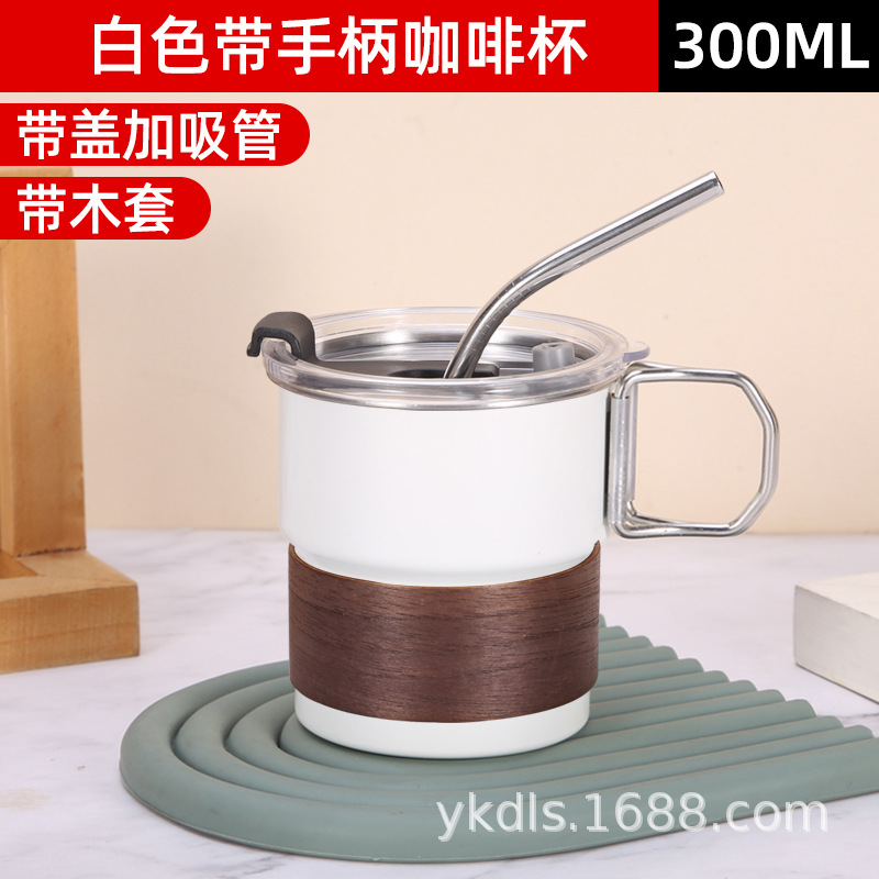 Taza de escalón de una sola capa para exteriores Taza de café de acero inoxidable 304 ins Vaso de cerveza de camping de borde rizado conveniente de alto valor