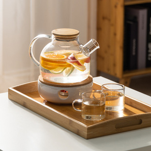 Fruit Glass Flower Tea Pot Tea Set suit Japanese High Temperature Thickened Transparent Candle Heated Tea