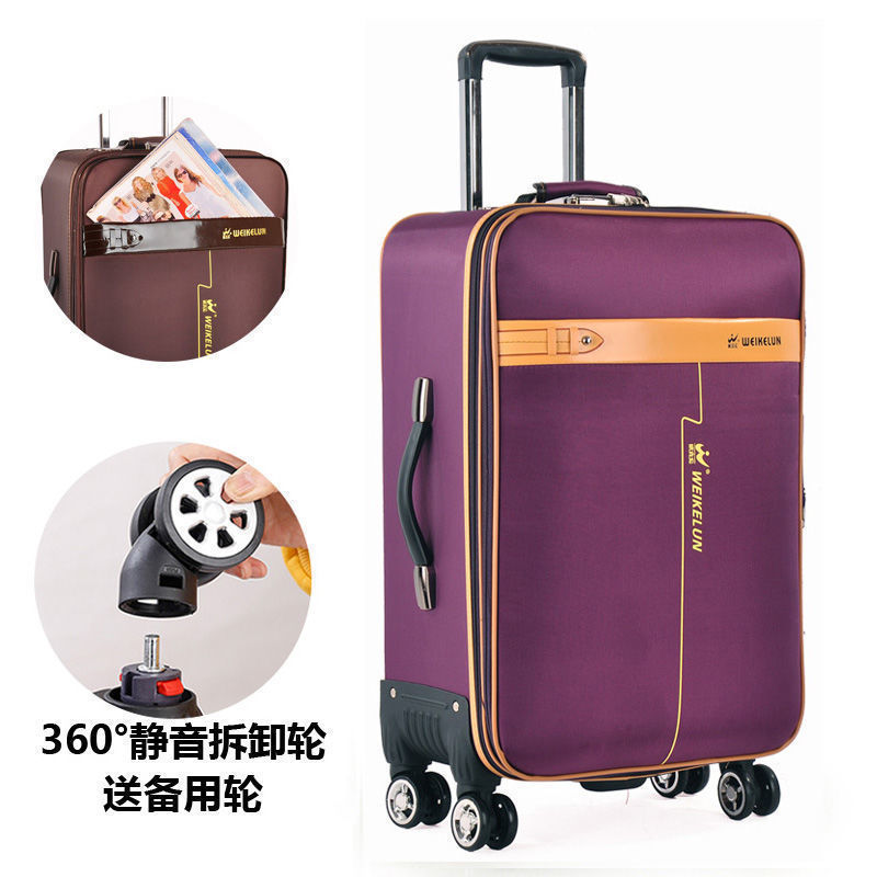 Método de maleta de viaje Oxford Bra-bar, maleta de moda para hombres y mujeres, maleta de estilo coreano, lienzo, caja de código, maleta de cuero.