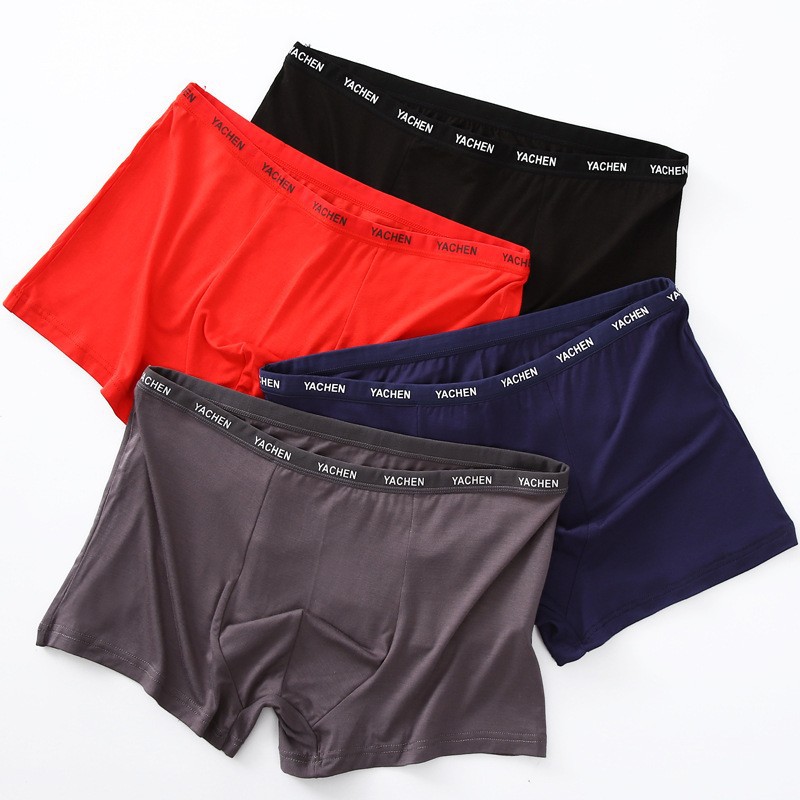 Men's Underwear Men's Boxers Bamboo Fiber Youth Loose Four Corner Men's Underwear