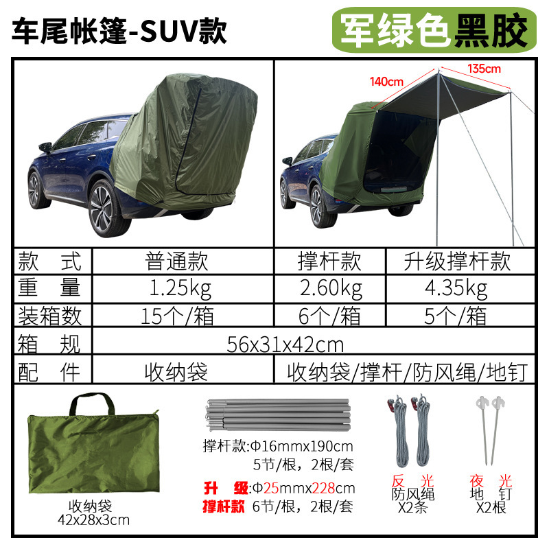 SUV 모델 - 밀리터리 그린 - 블랙 테이프