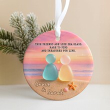 �羳�¿�True Friendship Sea Glass Ornament�ǿ���ƽ��ʥ��װ��