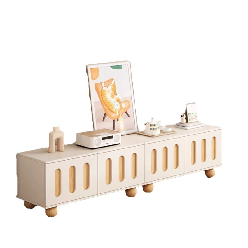 Gabinete de televisión de viento de crema moderno y simple sala de estar armario de almacenamiento pequeño hogar mesas de dormitorio gabinete de televisión de piso