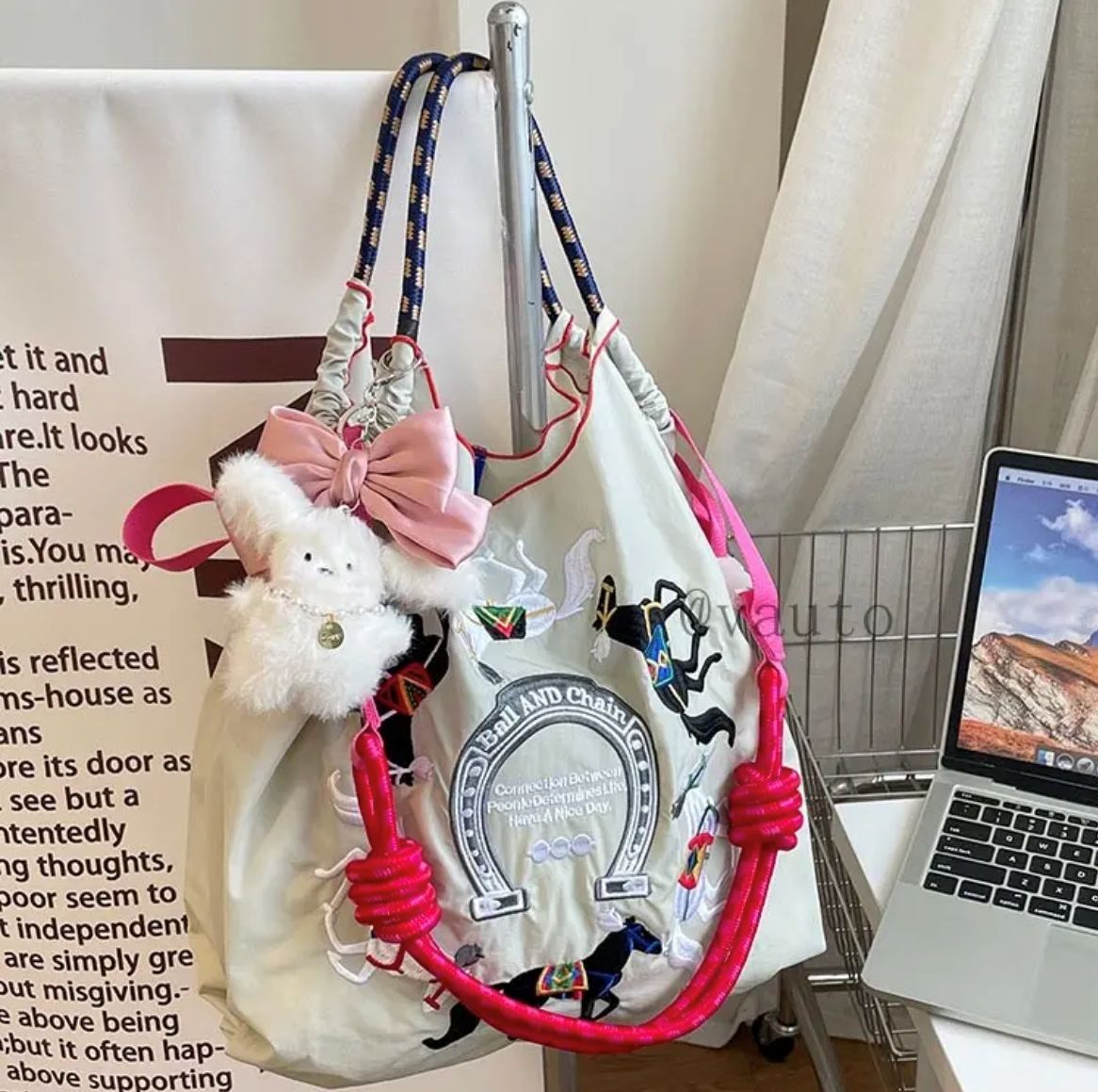 라이트 그레이 Wanlima 미디엄 (어깨끈 제외)