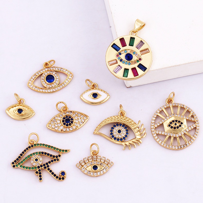 3g Weight Pendant Jewelry Making Type 13*19mm, 15*14mm, 16 * 16mm Jewelry Making Size December Birthstone Turquoise, Zircon Inlay Material DIY Jewelry Accessories Classification 1 Piece Quantity Copper Material Devil's Eye, Heart Shape Pattern Plating, Inlay Design Simple Style, IG Style Style 1 Piece 13*19mm 15*14mm 16 * 16mm Copper Turquoise Zircon Devil's Eye Heart Shape Pendant 6