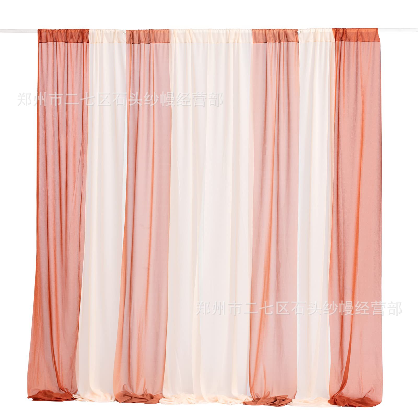 Amazon Pearl gasa Valance cortina tira de tela drapeado tela libre de arrugas boda fiesta decoración de fondo