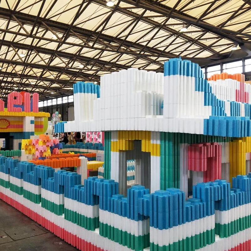 Large size building block EPP building block Park oversized Castle indoor brick wall fence children's playground